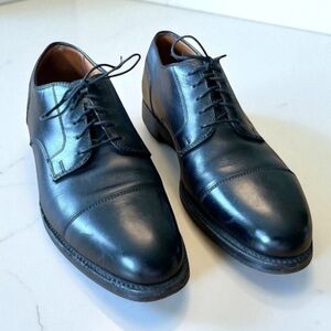 ALDEN New England Mens Black Cap Toe Oxford Lace Up Shoes Size 9.5 B/D